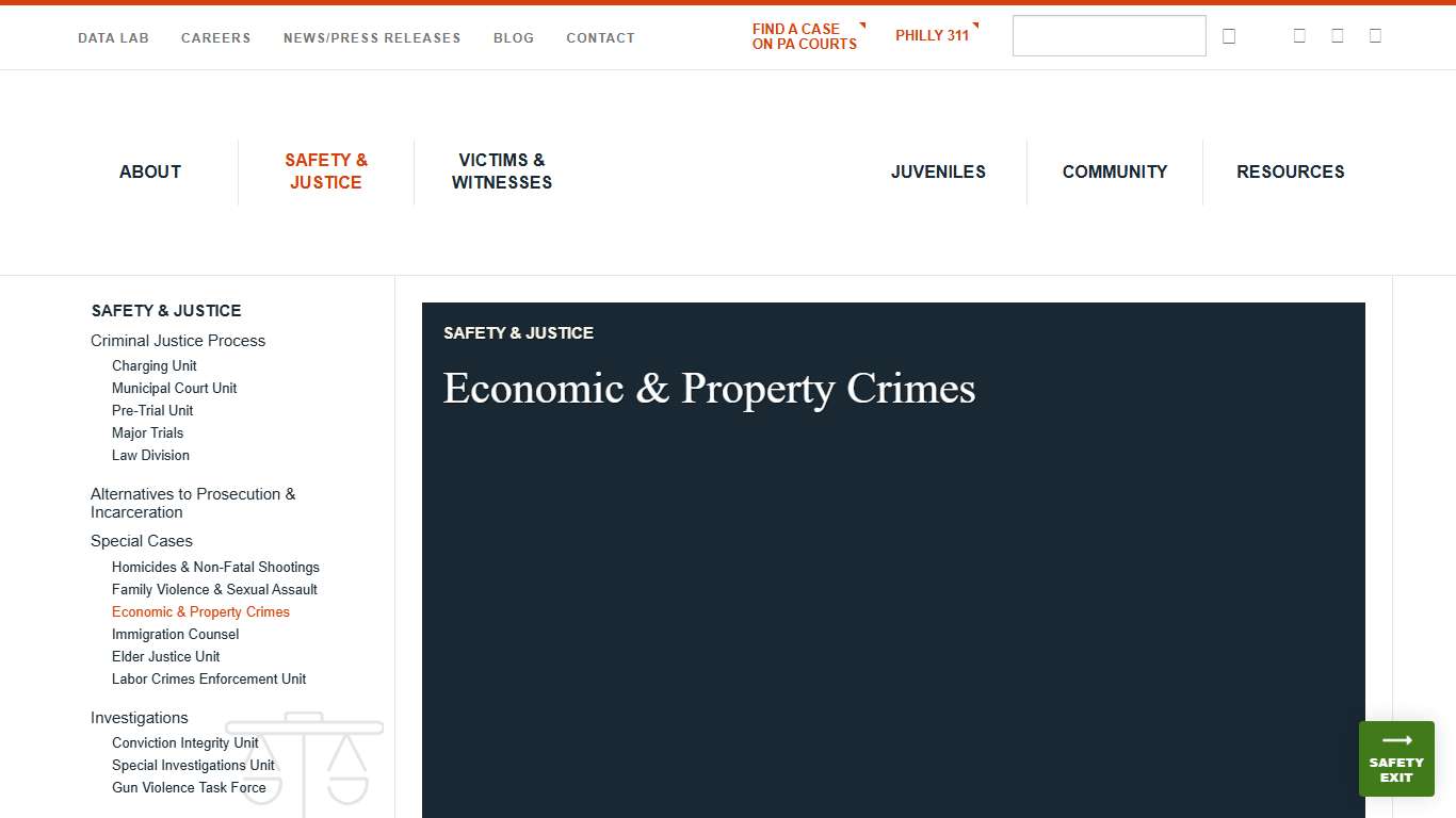 Economic & Property Crimes - Office of the District Attorney : City of Philadelphia