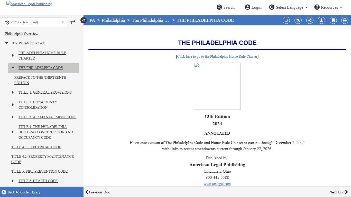 THE PHILADELPHIA CODE