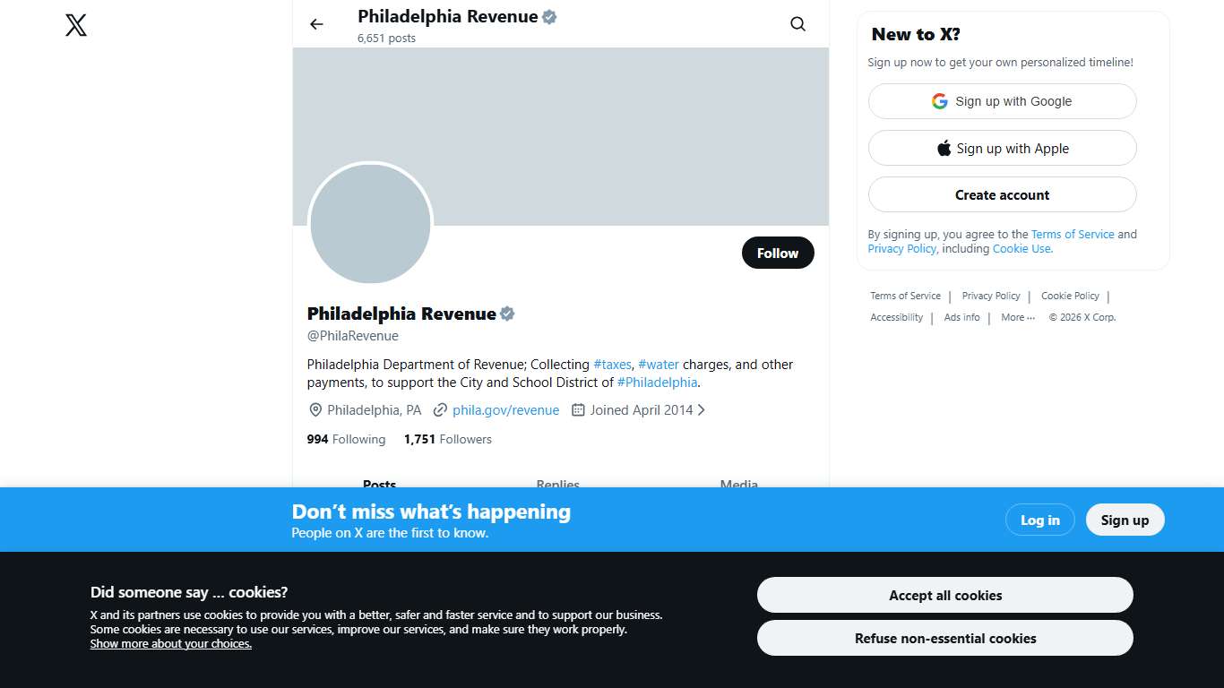 Philadelphia Revenue (@PhilaRevenue) / X